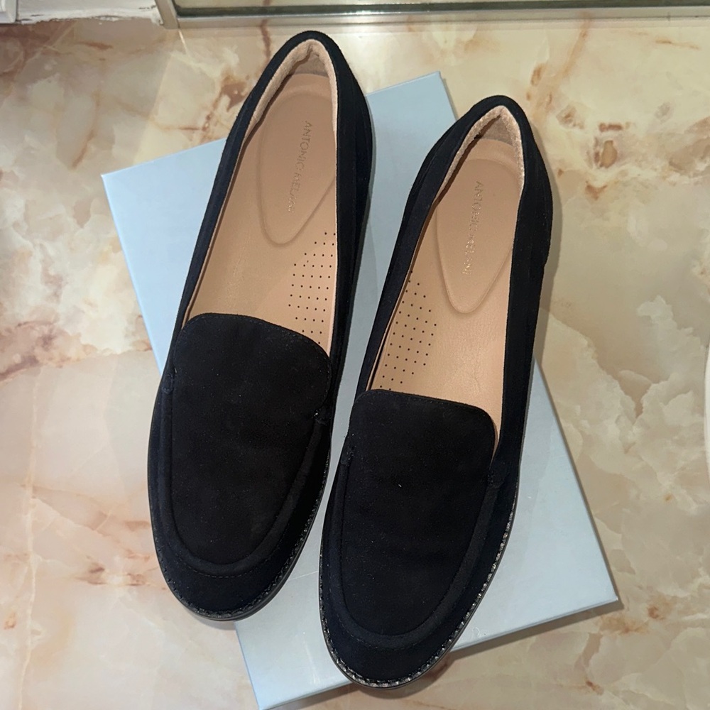 NEW ANTONIO MELANI Black Suede Flats